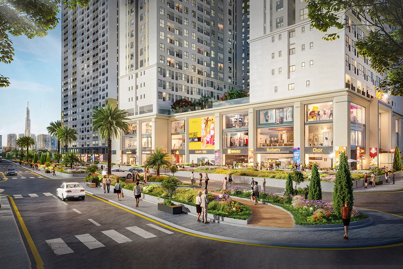 Giá bán Bcons City -Tháp Bcons City và 7 tầng Thương mại dịch vụ