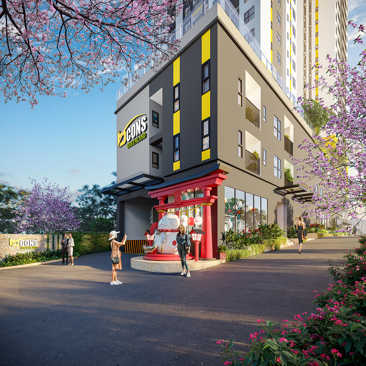 BCONS ASAHI 32 Khu shophouse và trung tâm thương mại Bcons Asahi