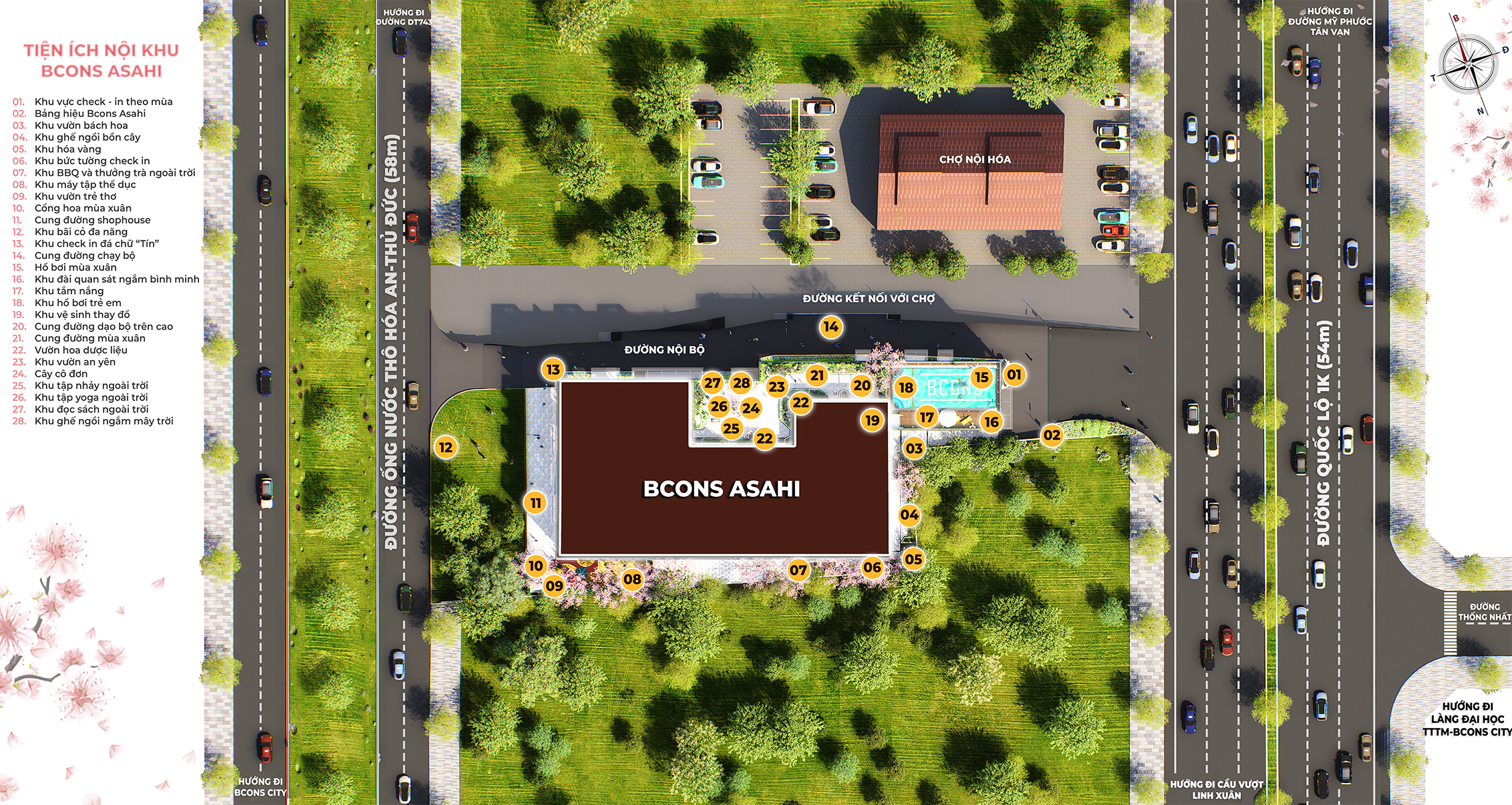 BCONS ASAHI 31 Tiện ích nội khu hiện đại dự án Bcons Asahi
