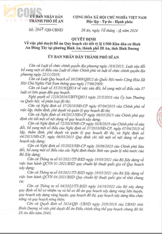 Pháp Lý Dự Án Bcons Center City (Cập Nhật 2025) – Hồ Sơ Đã Hoàn Thiện Đến Đâu? 1 Phap ly 1.500 Bcons Center City