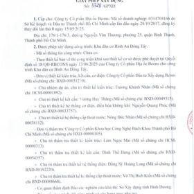 Pháp lý dự án Bcons Center City - Giấy phép Xây dựng