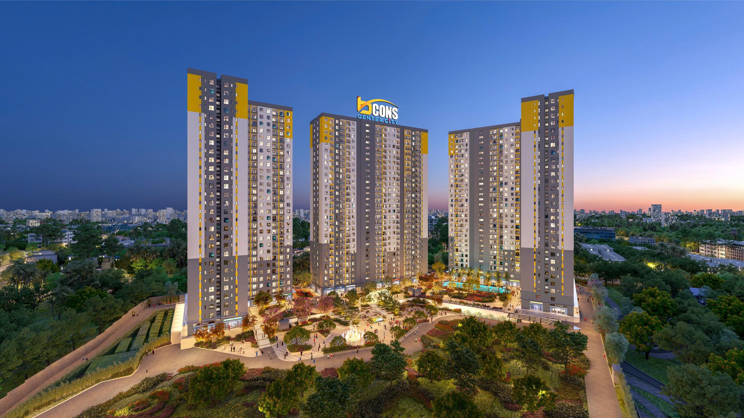 BCONS CENTER CITY 7 Phoi canh Bcons Center City 3