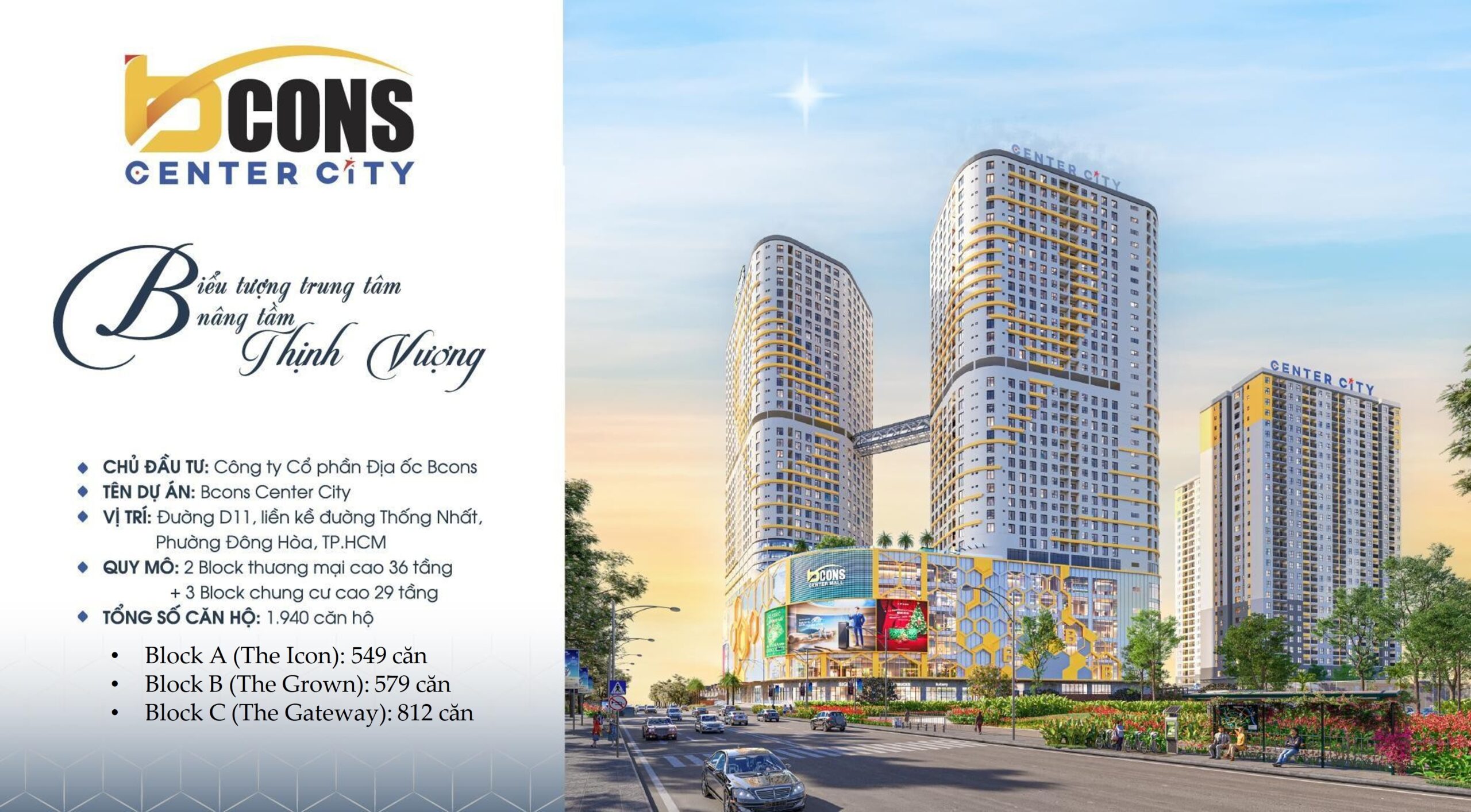 Mặt Bằng Bcons Center City Có Mấy Tháp? Thông Tin Chi Tiết Từng Tháp (Cập Nhật 2025) 2 Thong tin chi tiet tung block can ho Bcons Center City 1 scaled