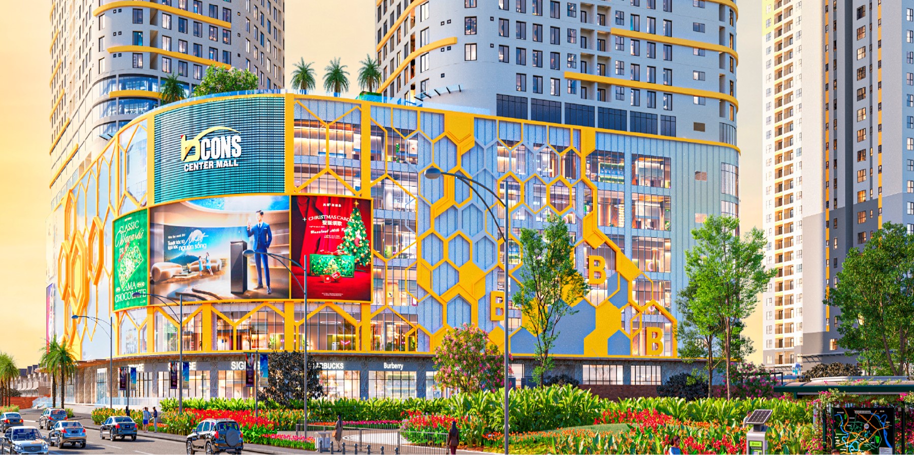 BCONS CENTER CITY 3 Tiện ích 7 tầng trung tâm thương mại Bcons Center City