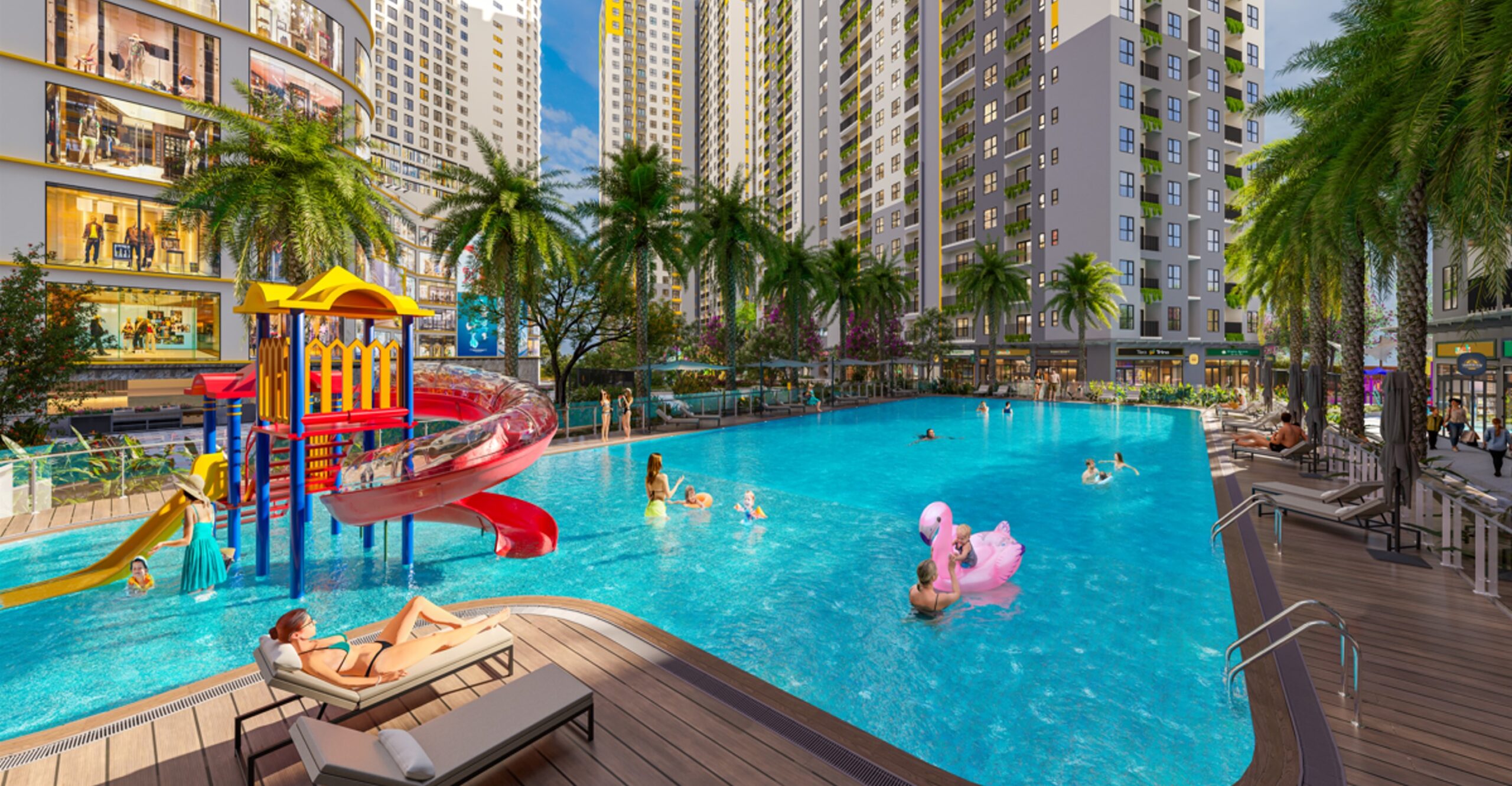 BCONS CENTER CITY 33 Tiện ích hồ bơi ốc đảo ngay trung tâm Bcons Center City