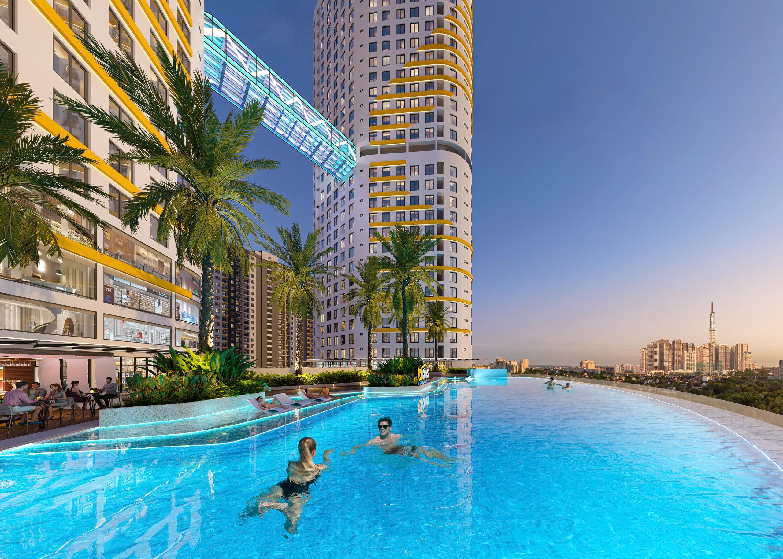 BCONS CENTER CITY 6 Tiện ích hồ bơi vô cực tại Bcons Center City